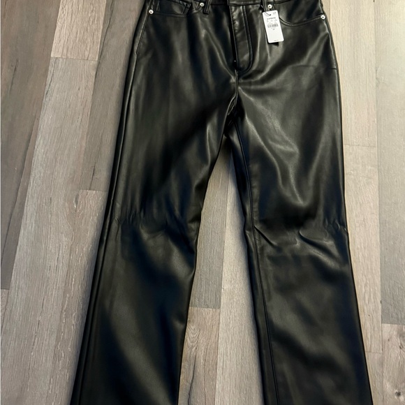 Express Black Leather Pants - Picture 3 of 7